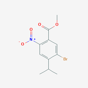 molecular formula C11H12BrNO4 B1428277 Methyl 5-bromo-4-isopropyl-2-nitrobenzoate CAS No. 1400645-04-6