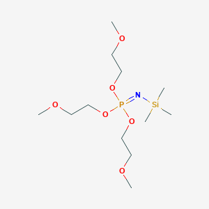 molecular formula C12H30NO6PSi B14282771 Tris(2-methoxyethyl) N-(trimethylsilyl)phosphorimidate CAS No. 153772-94-2