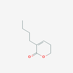 molecular formula C9H14O2 B14282796 3-Butyl-5,6-dihydro-2H-pyran-2-one CAS No. 138118-29-3