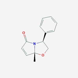 molecular formula C13H13NO2 B142828 (3S-顺式)-(+)-2,3-二氢-7a-甲基-3-苯基吡咯并[2,1-b]噁唑-5(7aH)-酮 CAS No. 143140-06-1