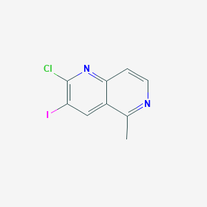 molecular formula C9H6ClIN2 B1428281 2-Chloro-3-iodo-5-methyl-1,6-naphthyridine CAS No. 1407521-91-8