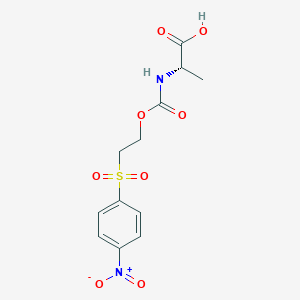 N-{[2-(4-Nitrobenzene-1-sulfonyl)ethoxy]carbonyl}-L-alanine