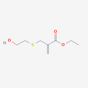 molecular formula C8H14O3S B14282866 Ethyl 2-{[(2-hydroxyethyl)sulfanyl]methyl}prop-2-enoate CAS No. 133833-06-4