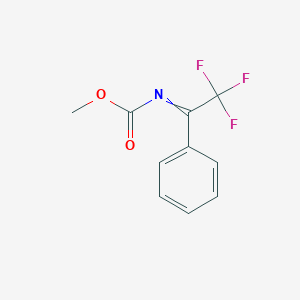 molecular formula C10H8F3NO2 B14282869 Methyl (2,2,2-trifluoro-1-phenylethylidene)carbamate CAS No. 125273-42-9