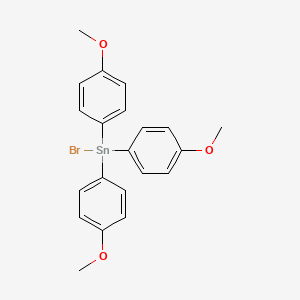 molecular formula C21H21BrO3Sn B14282879 Bromotris(4-methoxyphenyl)stannane CAS No. 125347-68-4