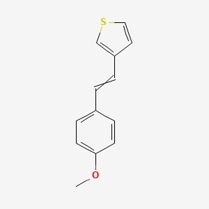 molecular formula C13H12OS B14282884 3-[2-(4-Methoxyphenyl)ethenyl]thiophene CAS No. 155827-34-2