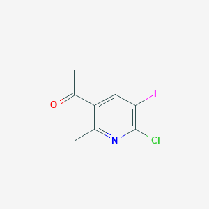 molecular formula C8H7ClINO B1428289 1-(6-氯-5-碘-2-甲基吡啶-3-基)乙酮 CAS No. 1407516-42-0