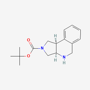 molecular formula C16H22N2O2 B1428293 顺式-叔丁基-3,3a,4,5-四氢-1H吡咯并[3,4-c]异喹啉-2(9bH)-甲酸酯 CAS No. 1251003-76-5