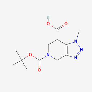 molecular formula C12H18N4O4 B1428294 5-(叔丁氧羰基)-1-甲基-4,5,6,7-四氢-1H-[1,2,3]三唑并[4,5-c]吡啶-7-羧酸 CAS No. 1391733-57-5