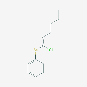 [(1-Chlorohex-1-en-1-yl)selanyl]benzene