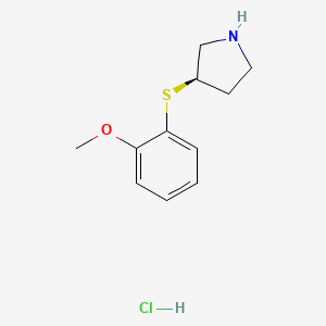 molecular formula C11H16ClNOS B1428299 (R)-3-((2-甲氧基苯基)硫代)吡咯烷盐酸盐 CAS No. 1417789-77-5