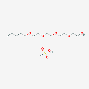 molecular formula C14H32O8S B14283000 Methanesulfonic acid;2-[2-[2-(2-pentoxyethoxy)ethoxy]ethoxy]ethanol CAS No. 138680-96-3