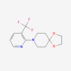 molecular formula C13H15F3N2O2 B1428301 8-(3-(三氟甲基)吡啶-2-基)-1,4-二氧杂-8-氮杂螺[4.5]癸烷 CAS No. 801306-54-7