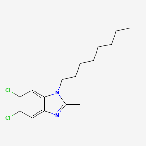 molecular formula C16H22Cl2N2 B14283017 5,6-Dichloro-2-methyl-1-octyl-1H-benzimidazole CAS No. 163403-28-9