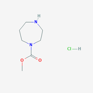 molecular formula C7H15ClN2O2 B1428302 [1,4]二氮杂环-1-甲酸甲酯盐酸盐 CAS No. 1350362-09-2