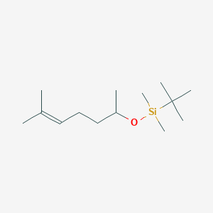 molecular formula C14H30OSi B14283024 tert-Butyl(dimethyl)[(6-methylhept-5-en-2-yl)oxy]silane CAS No. 129368-69-0