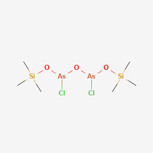 molecular formula C6H18As2Cl2O3Si2 B14283027 As,As'-Dichlorodiarsenous acid, bis(trimethylsilyl) ester CAS No. 137823-40-6