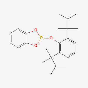 molecular formula C24H33O3P B14283034 2-[2,6-Bis(2,3-dimethylbutan-2-yl)phenoxy]-2H-1,3,2-benzodioxaphosphole CAS No. 139055-89-3