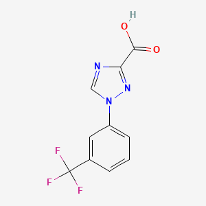 molecular formula C10H6F3N3O2 B1428305 1-(3-(三氟甲基)苯基)-1H-1,2,4-三唑-3-羧酸 CAS No. 1245648-27-4