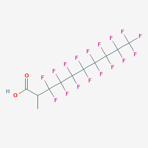 molecular formula C11H5F17O2 B14283058 3,3,4,4,5,5,6,6,7,7,8,8,9,9,10,10,10-Heptadecafluoro-2-methyldecanoic acid CAS No. 136022-86-1