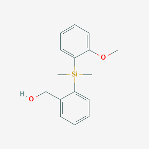 molecular formula C16H20O2Si B1428309 {2-[(2-Methoxyphenyl)dimethylsilyl]phenyl}methanol CAS No. 1217863-51-8