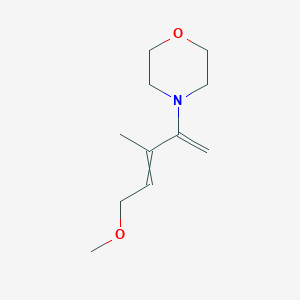 molecular formula C11H19NO2 B14283150 4-(5-Methoxy-3-methylpenta-1,3-dien-2-yl)morpholine CAS No. 121405-14-9