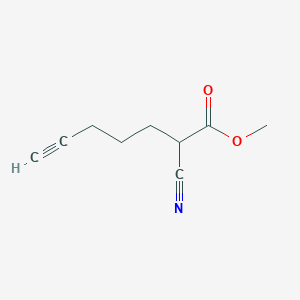 Methyl 2-cyanohept-6-ynoate