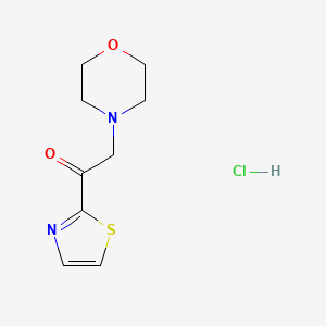 molecular formula C9H13ClN2O2S B1428316 2-吗啉基-1-(噻唑-2-基)乙酮盐酸盐 CAS No. 1417794-40-1