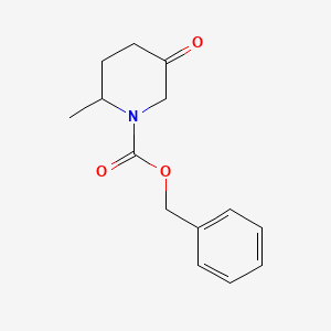 molecular formula C14H17NO3 B1428317 2-Methyl-5-oxo-piperidine-1-carboxylic acid benzyl ester CAS No. 1314395-91-9