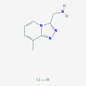 molecular formula C8H11ClN4 B1428318 C-(8-Methyl-[1,2,4]triazolo[4,3-A]pyridin-3-YL)-methylamine hydrochloride CAS No. 1341040-31-0