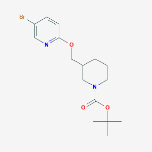 molecular formula C16H23BrN2O3 B1428319 tert-Butyl 3-(((5-bromopyridin-2-yl)oxy)methyl)piperidine-1-carboxylate CAS No. 1266115-14-3