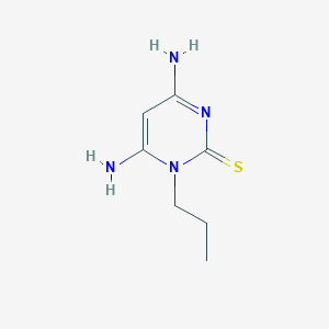 molecular formula C7H12N4S B14283191 4,6-Diamino-1-propylpyrimidine-2(1H)-thione CAS No. 133888-97-8