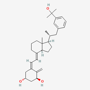 molecular formula C31H44O3 B14283238 22-(3-(Dimethylhydroxymethyl)phenyl)-23,24,25,26,27-pentanor-1-hydroxyvitamin D3 CAS No. 133910-11-9