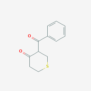 molecular formula C12H12O2S B14283246 3-Benzoylthian-4-one CAS No. 144535-04-6