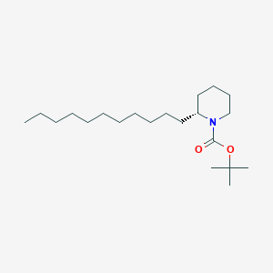 molecular formula C21H41NO2 B14283260 1-Piperidinecarboxylic acid, 2-undecyl-, 1,1-dimethylethyl ester, (2R)- CAS No. 160549-81-5