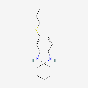 5-(Propylsulfanyl)-1,3-dihydrospiro[benzimidazole-2,1'-cyclohexane]