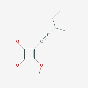 molecular formula C11H12O3 B14283271 3-Methoxy-4-(3-methylpent-1-yn-1-yl)cyclobut-3-ene-1,2-dione CAS No. 137395-32-5