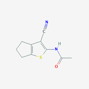 molecular formula C10H10N2OS B14283272 N-(3-cyano-5,6-dihydro-4H-cyclopenta[b]thiophen-2-yl)acetamide CAS No. 144038-79-9