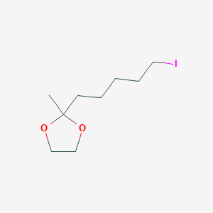 molecular formula C9H17IO2 B14283307 1,3-Dioxolane, 2-(5-iodopentyl)-2-methyl- CAS No. 121407-72-5