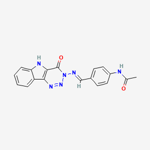 3,5-Dihydro-3-(((4-acetamidophenyl)methylene)amino)-4H-1,2,3-triazino(5,4-b)indol-4-one