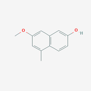 molecular formula C12H12O2 B14283327 2-Naphthalenol, 7-methoxy-5-methyl- CAS No. 143814-46-4