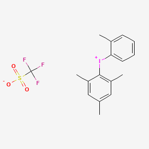 molecular formula C17H18F3IO3S B1428333 (2-Methylphenyl)(2,4,6-trimethylphenyl)iodonium triflate CAS No. 210823-54-4