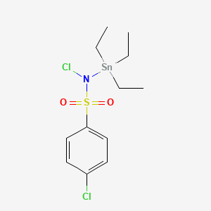 N,4-Dichloro-N-(triethylstannyl)benzene-1-sulfonamide