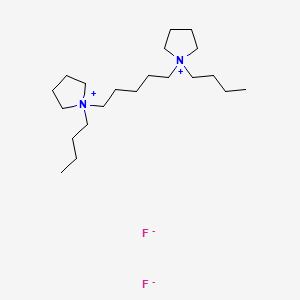 molecular formula C21H44F2N2 B1428335 1,1'-(Pentane-1,5-diyl)bis(1-butylpyrrolidin-1-ium) difluoride CAS No. 1245190-20-8
