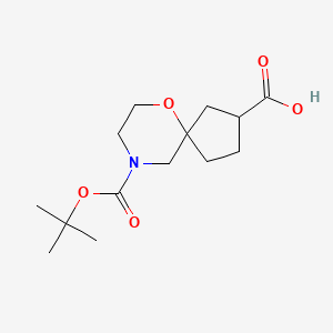 molecular formula C14H23NO5 B1428336 6-氧杂-9-氮杂螺[4.5]癸烷-2,9-二甲酸 9-叔丁酯 CAS No. 1251000-13-1