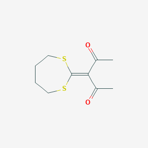 molecular formula C10H14O2S2 B14283380 3-(1,3-Dithiepan-2-ylidene)pentane-2,4-dione CAS No. 160300-24-3