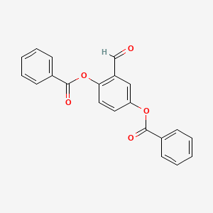 molecular formula C21H14O5 B14283395 2-Formyl-1,4-phenylene dibenzoate CAS No. 137871-27-3