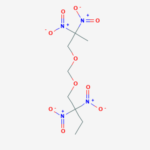 molecular formula C8H14N4O10 B14283435 1-[(2,2-Dinitropropoxy)methoxy]-2,2-dinitrobutane CAS No. 134127-98-3