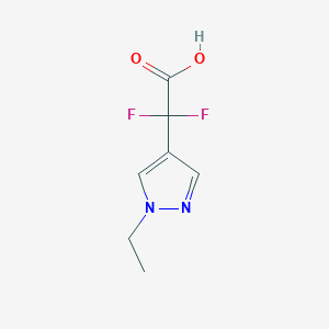 molecular formula C7H8F2N2O2 B1428344 2-(1-ethyl-1H-pyrazol-4-yl)-2,2-difluoroacetic acid CAS No. 1249324-44-4