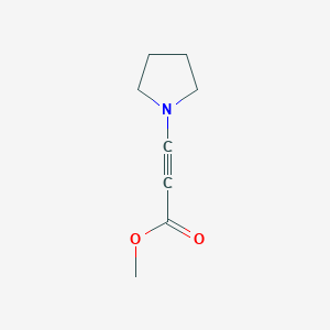 molecular formula C8H11NO2 B14283473 2-Propynoic acid, 3-(1-pyrrolidinyl)-, methyl ester CAS No. 136758-22-0